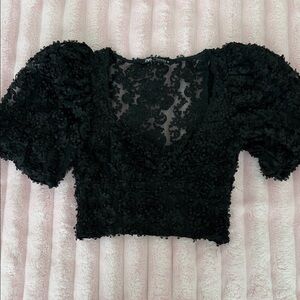 Zara Textured Crop Top